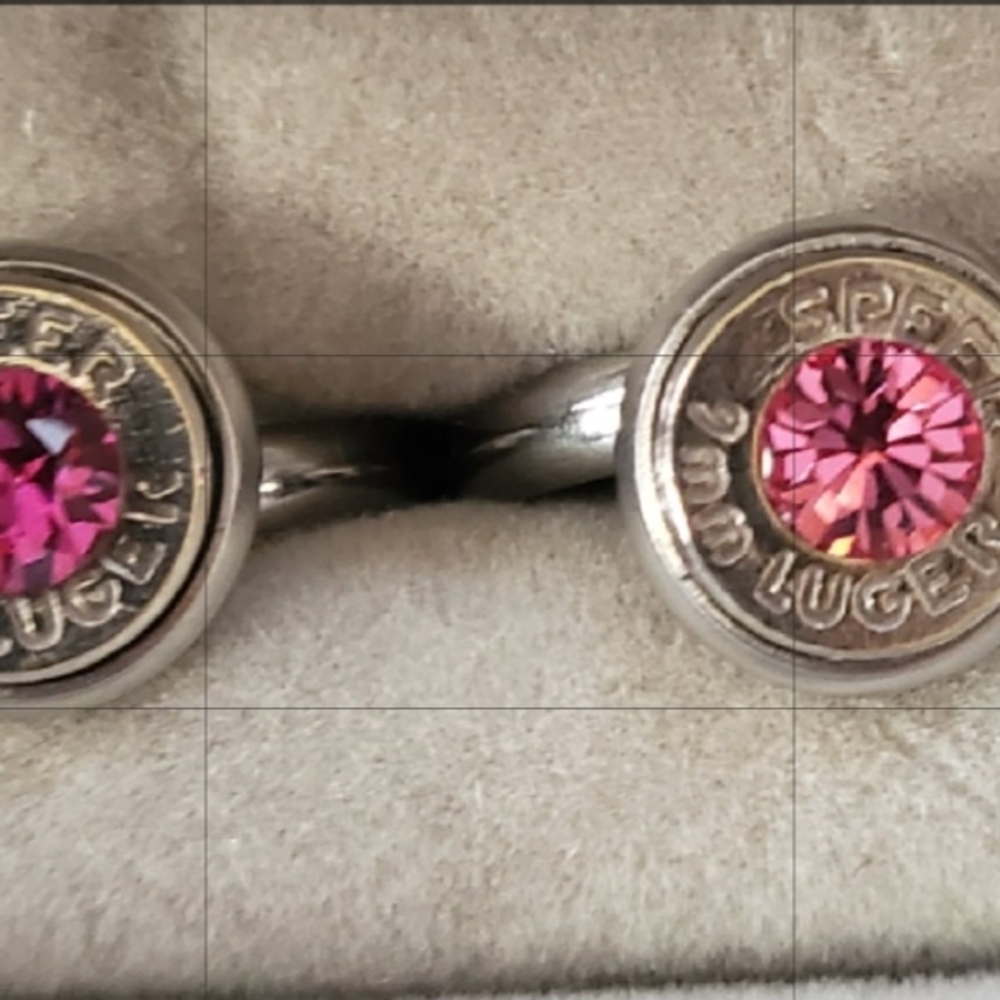Adjustable bullet rings! Brass or nickel bullet casings with or without crystals